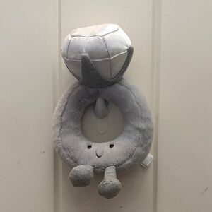 Jellycat Plush Gray and White Diamond Ring Authentic